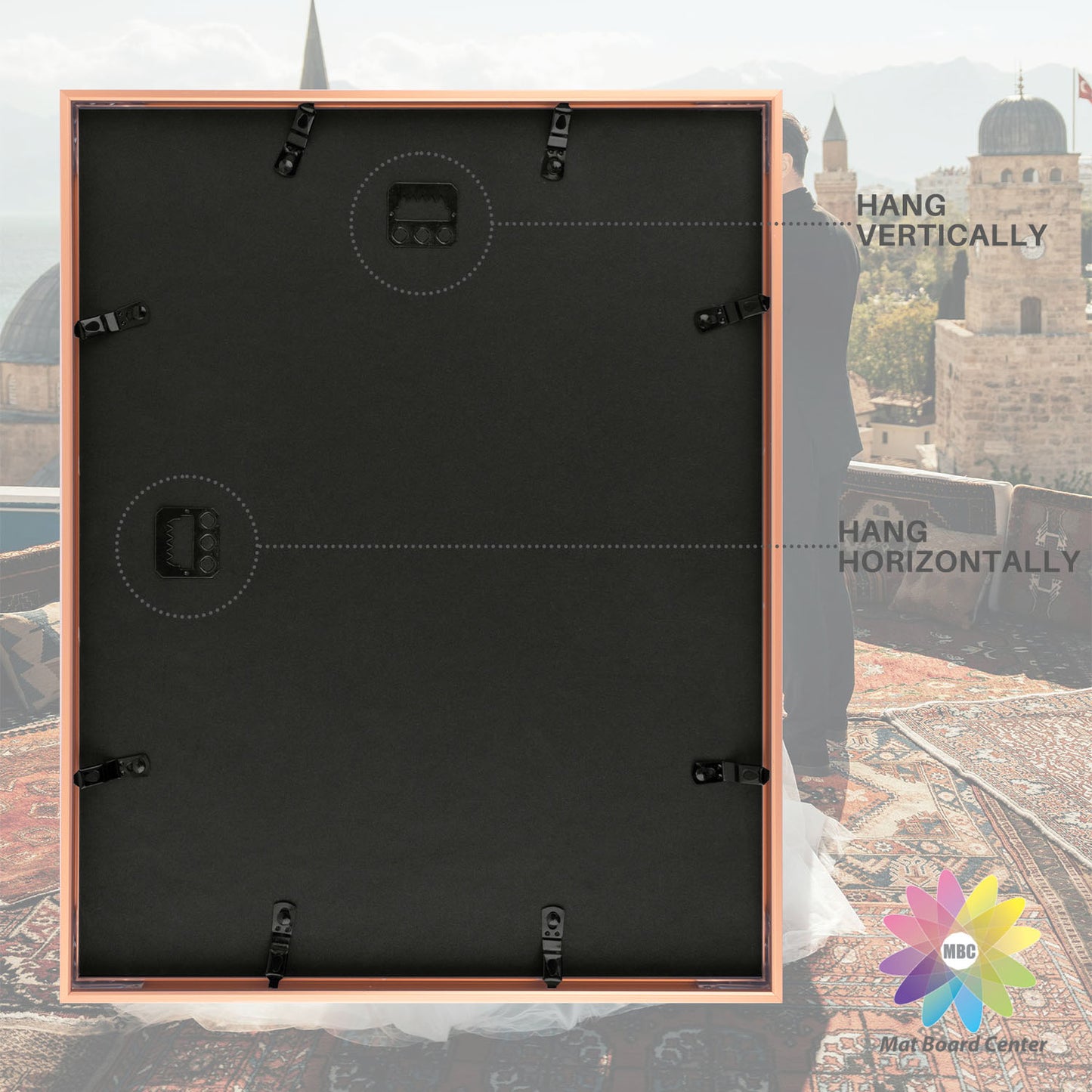 11x14 Aluminum Collage Picture Frame for Two 5x7 Photos (6 Pcs per Box)