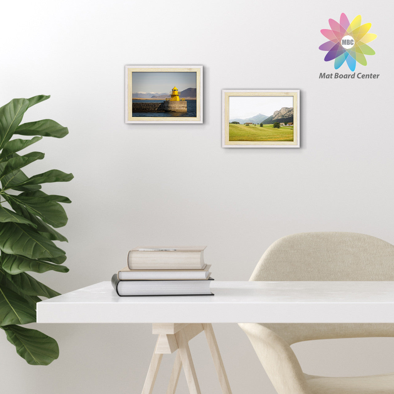BOGO Pack of 12, 5x7 White/Beige Picture Frame with Real Glass