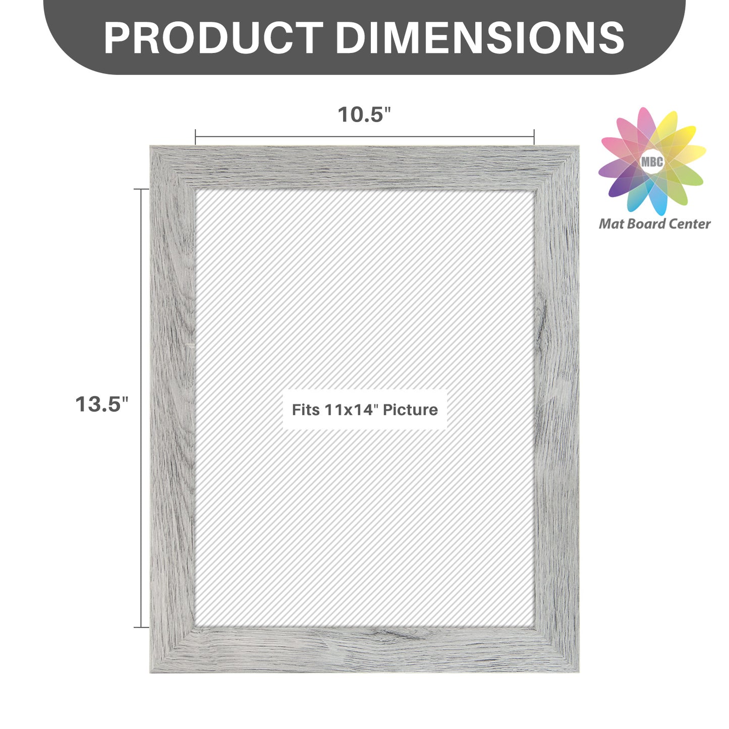 Clearance, Pack of 10, 11X14 Picture Frames with Real Glass Grey