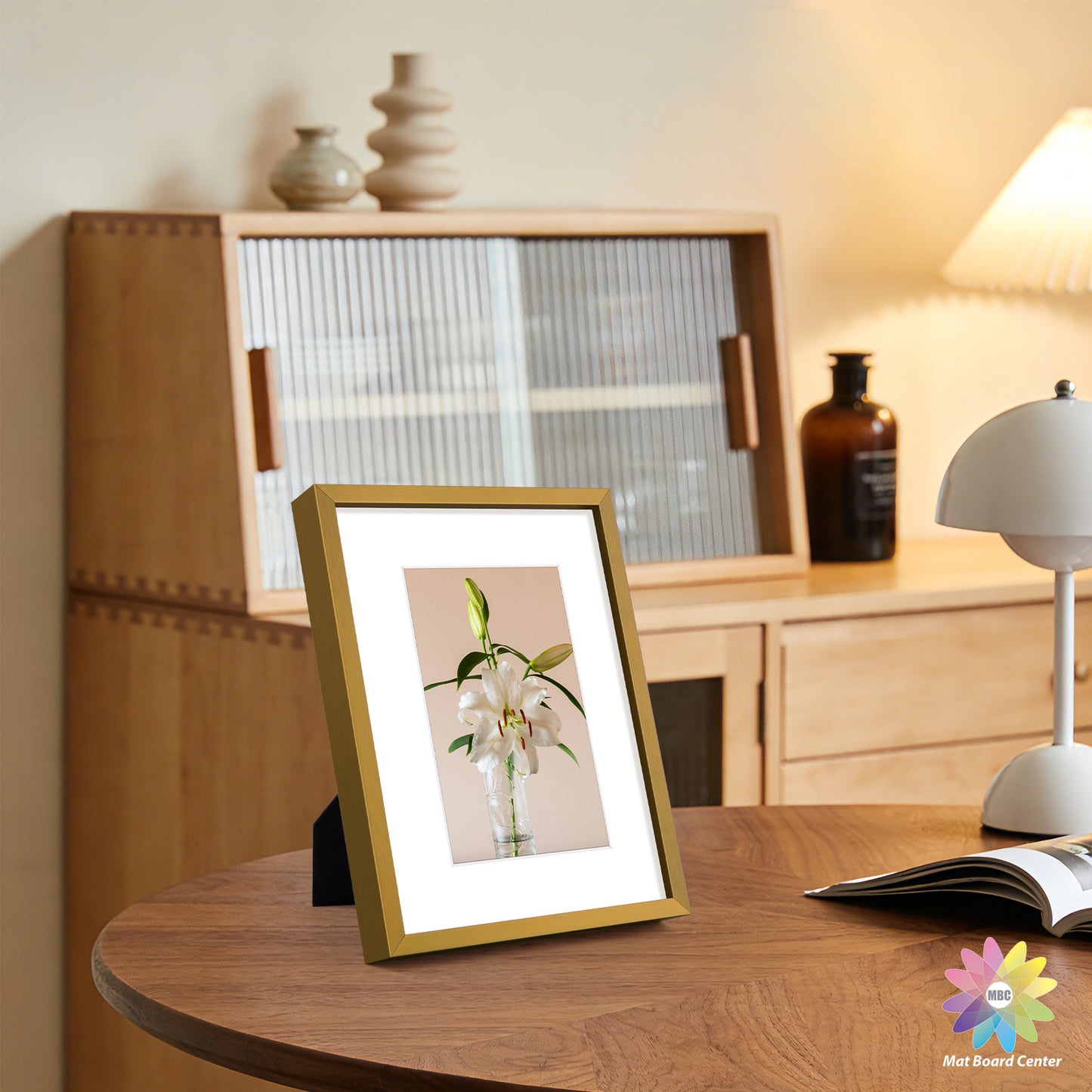 Clearance 6x8 Aluminum Picture Frame Displays 4x6 Photos with White Mat and Real Glass (12 Pcs Per Box)