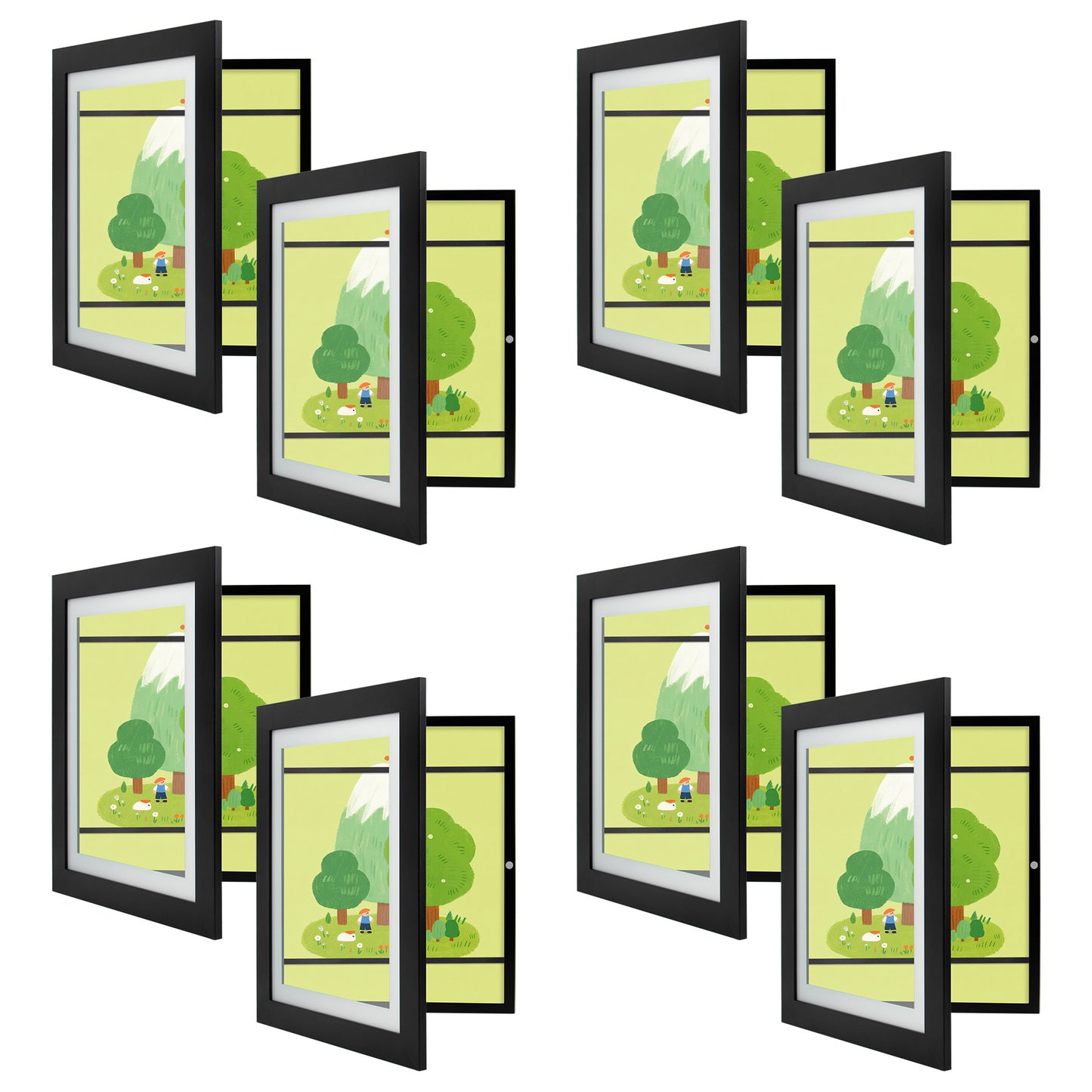 10x12.5 Kids Art Frames (8 Pcs Per Box) Black