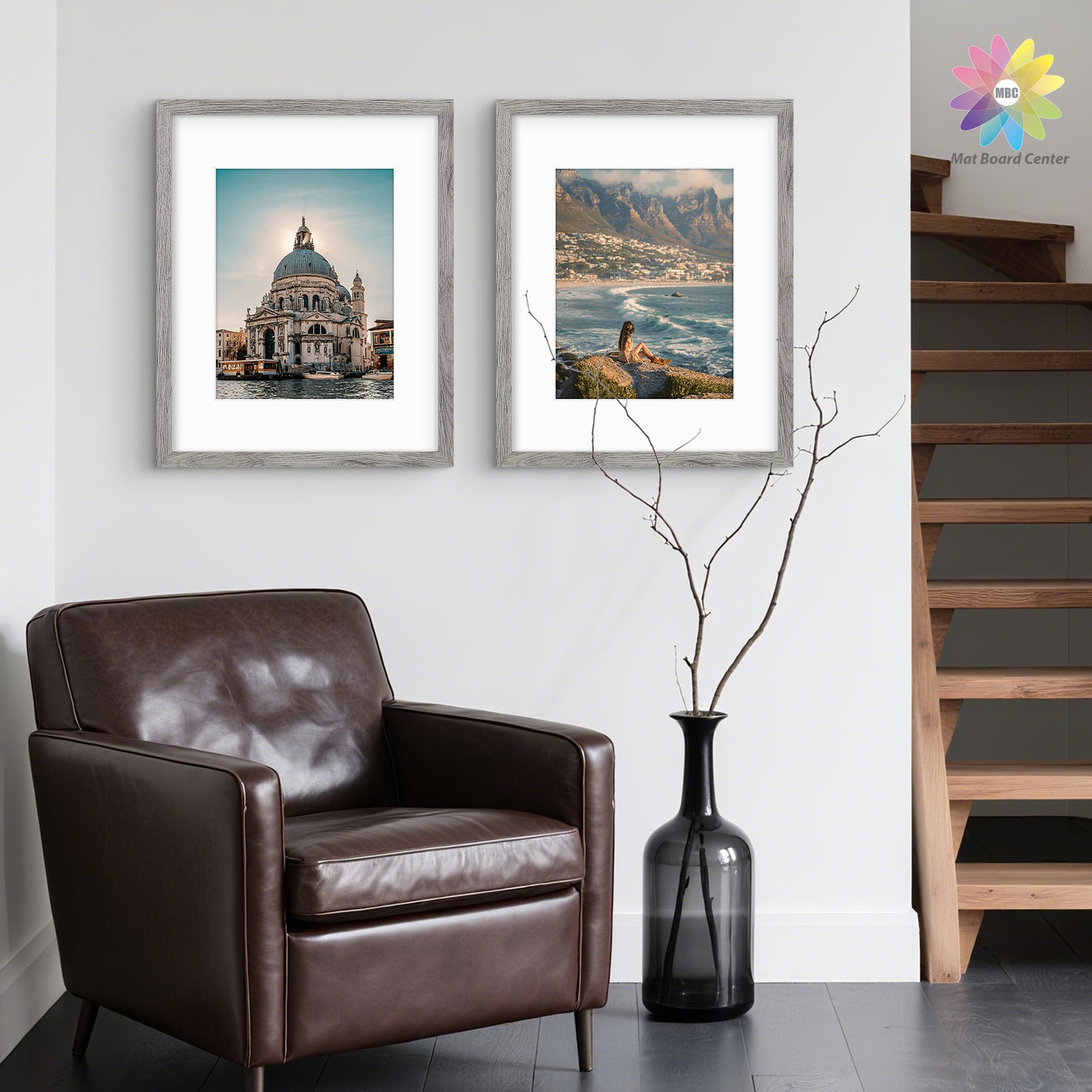 16x20 Picture Frame for 11x14 Photo with White Mat and Real Glass (6 Pcs Per Box)