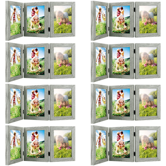 Three Picture Frame 5x7 Triple Frame (8 Pcs per Box) Light Grey