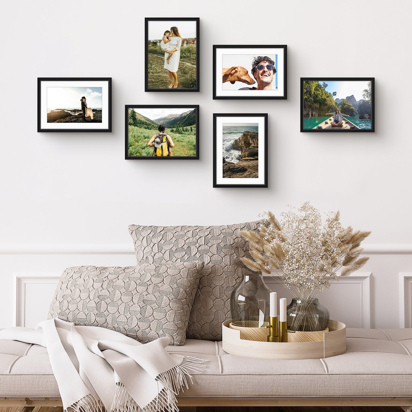 5x7 Metal Picture Frame for 4x6 Photo with White Mat and Real Glass (24 Pcs per Box)