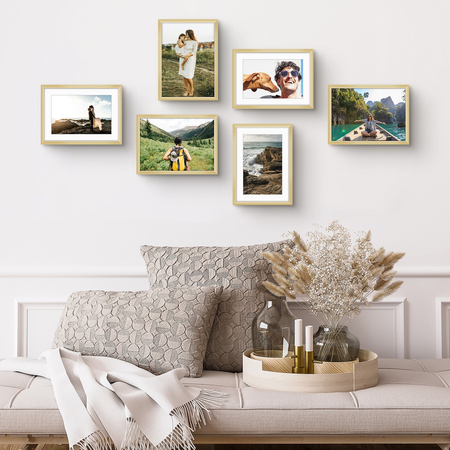 5x7 Metal Picture Frame for 4x6 Photo with White Mat and Real Glass (24 Pcs per Box)