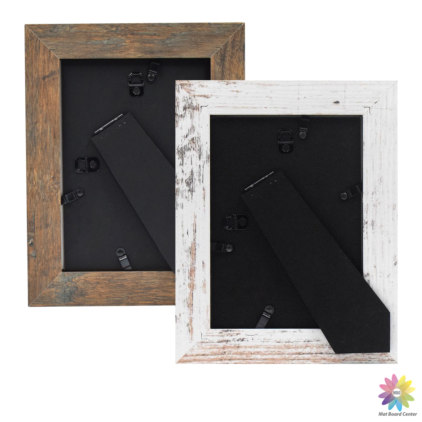 Clearance 5x7 Picture Frame with Real Glass Retro Brown and Distressed White (20 Pcs Per Box)