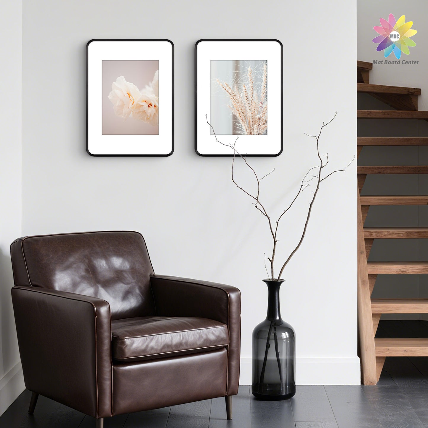 12x16 Round Corner Aluminum Picture Frame with White Mat for 8.5x11 Picture(6 Pcs Per Box)