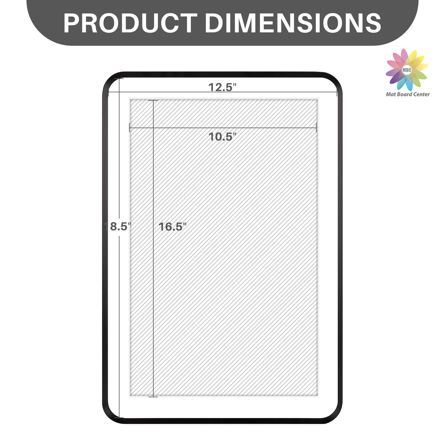 13x19 Round Corner Aluminum Picture Frame with White Mat for 11x17 Picture(6 Pcs Per Box)