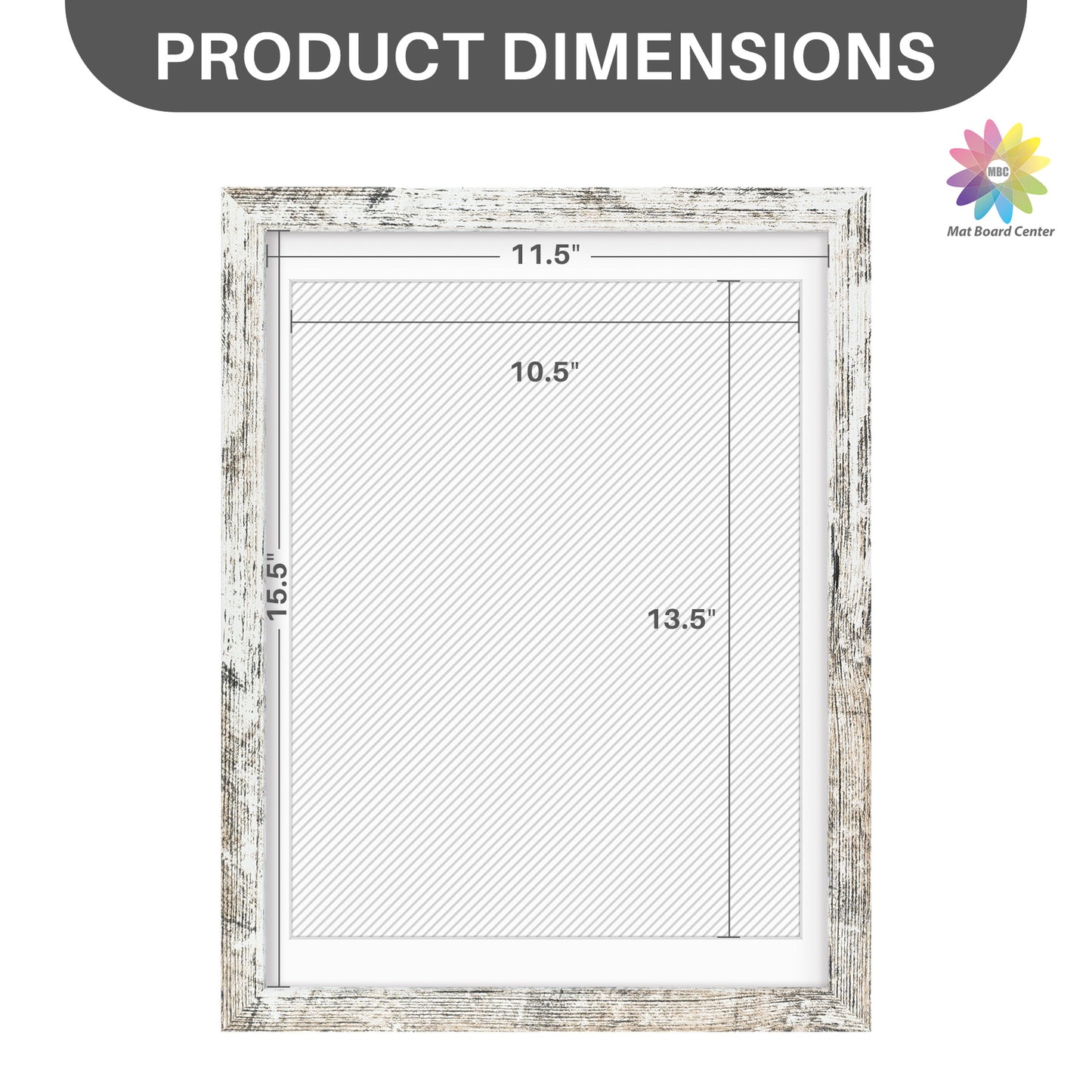 12x16 Picture Frame for 11x14 Photo with White mat and Plexiglass (8 Pcs Per Box)