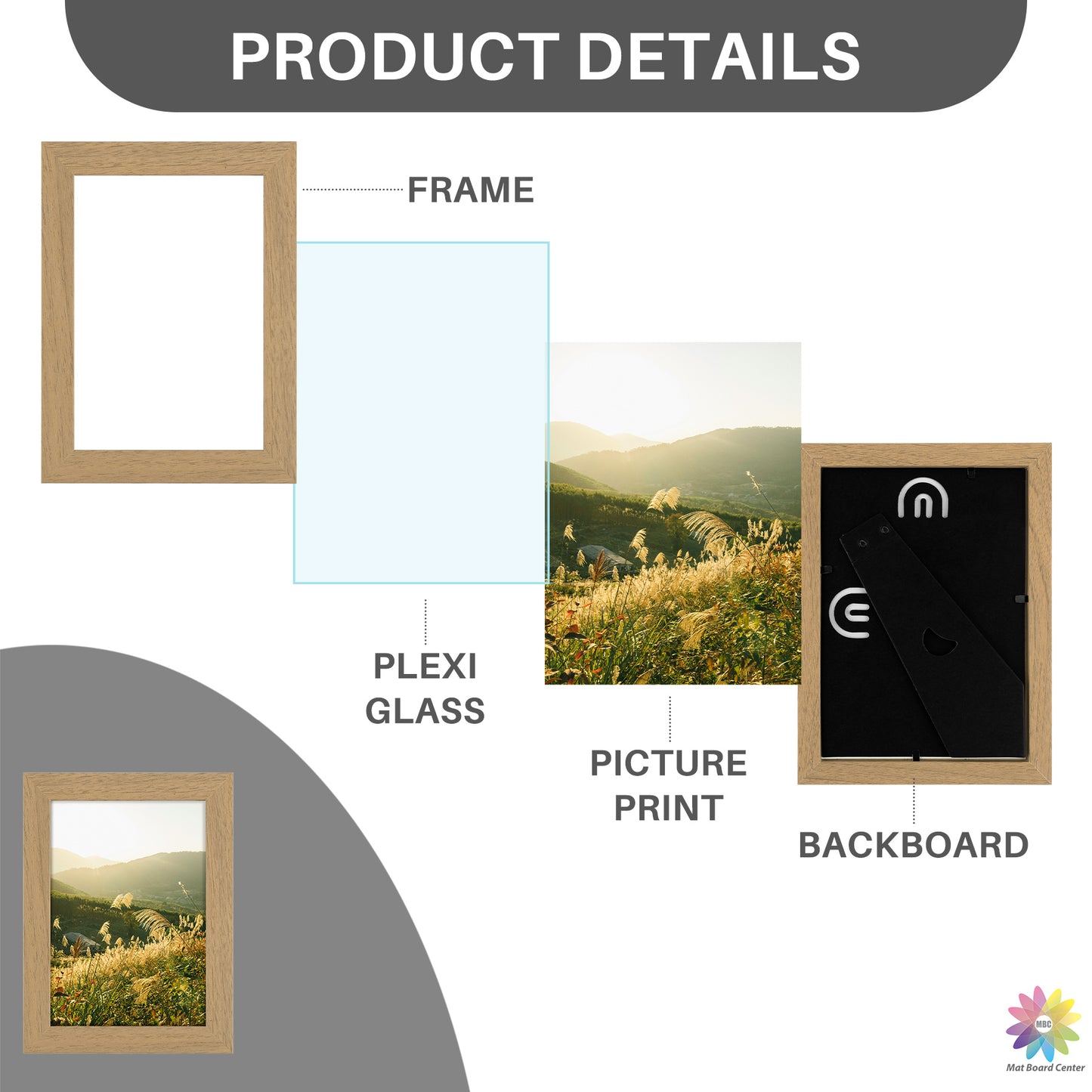 Clearance 4x6 Picture Frame with Plexiglass(40 Pcs Per Box)