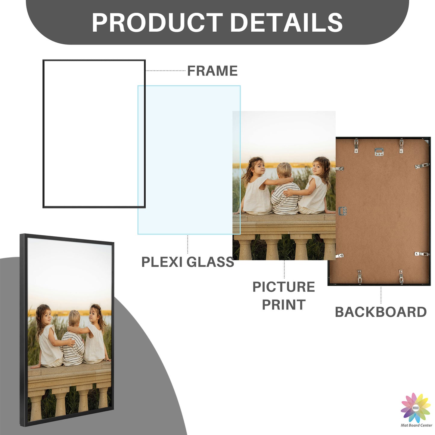 13x19 Poster Frame with Plexiglass (6 Pcs Per Box)
