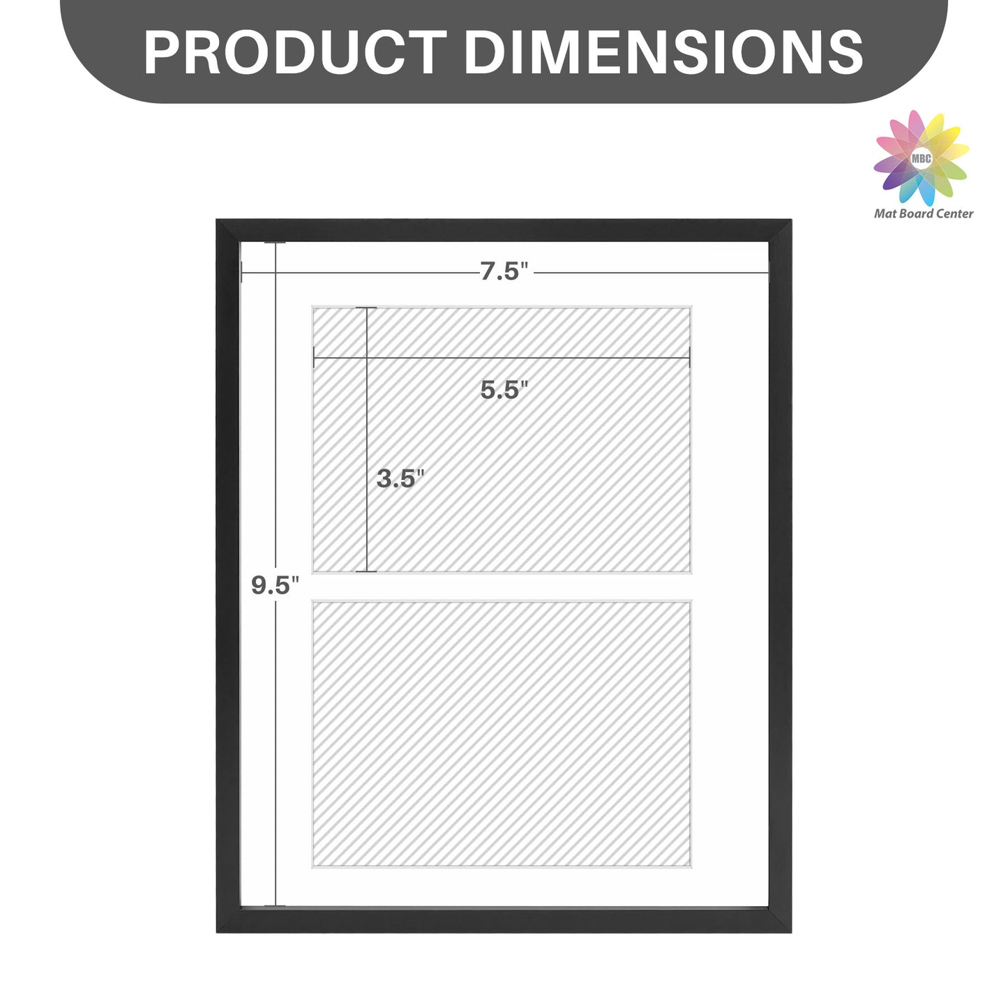 8x10 Collage Picture Frame With White Mat Display Two 4X6 Photo Black (12 Pcs Per Box)