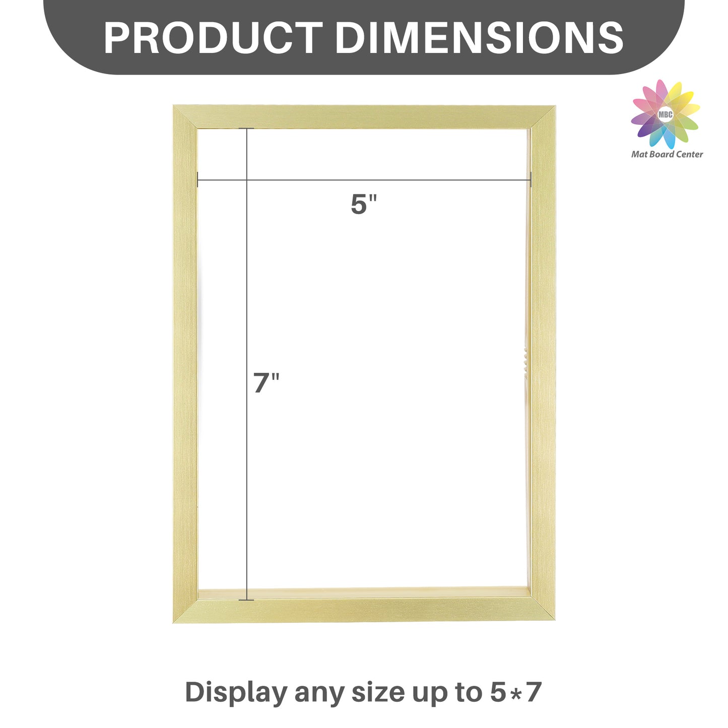 5x7 Floating Frame Displays Any Size Photo up to 5 by 7 (12 Pcs Per Box)