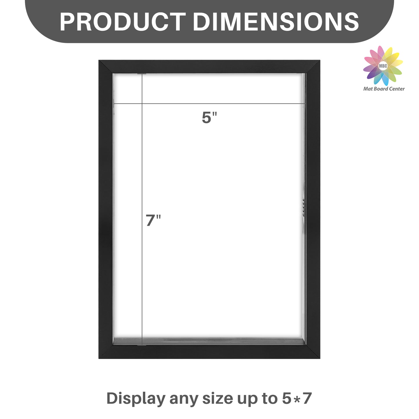 5x7 Floating Frame Displays Any Size Photo up to 5 by 7 (12 Pcs Per Box)