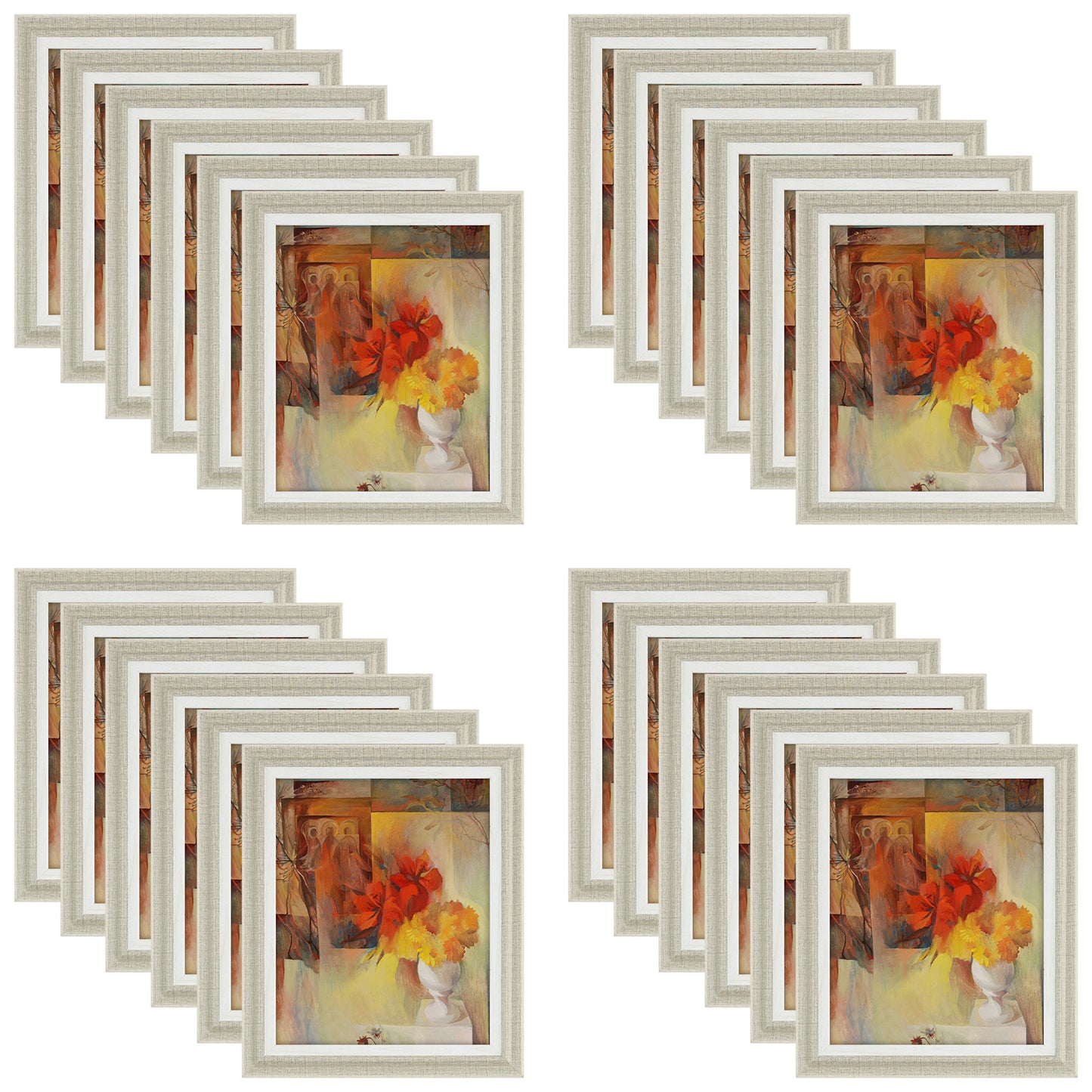 Clearance 8x10 Picture Frame with Plexiglass (24 Pcs Per Box) Light Grey