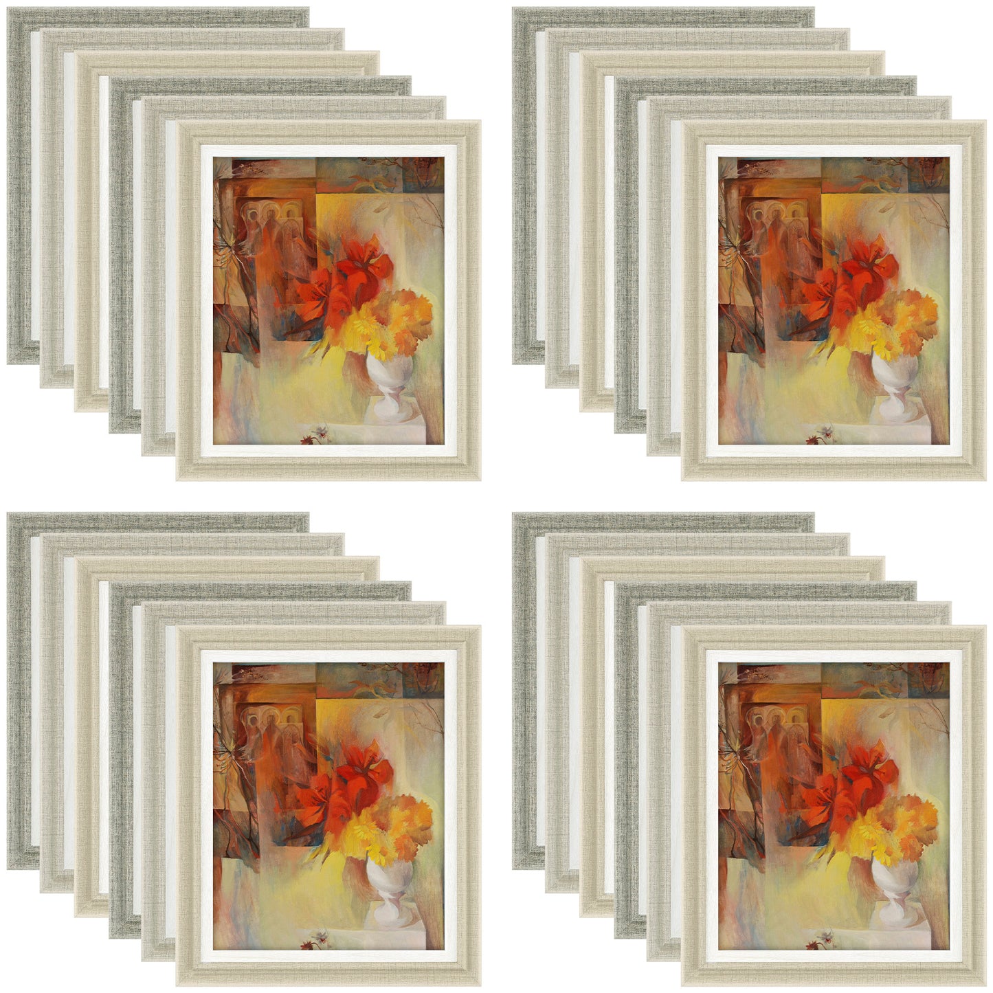 Clearance 8x10 Picture Frame with Plexiglass (24 Pcs Per Box) Multi-color