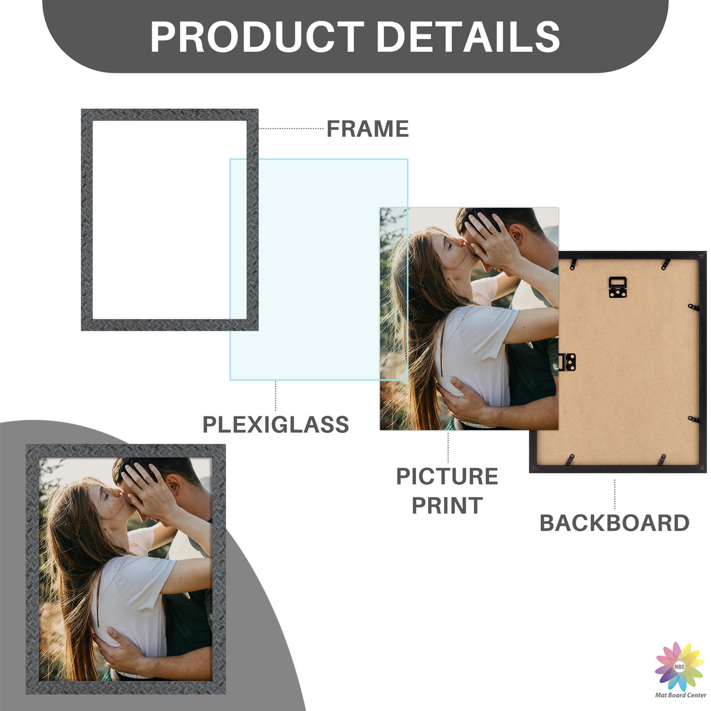 Clearance 11x14 Picture Frame With Plexiglass (12 Pcs per Box)