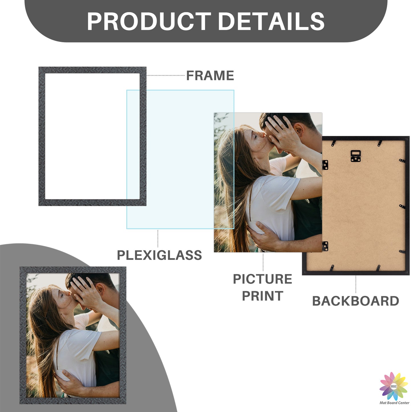 Clearance 12x16 Picture Frame With Plexiglass (12 Pcs per Box)