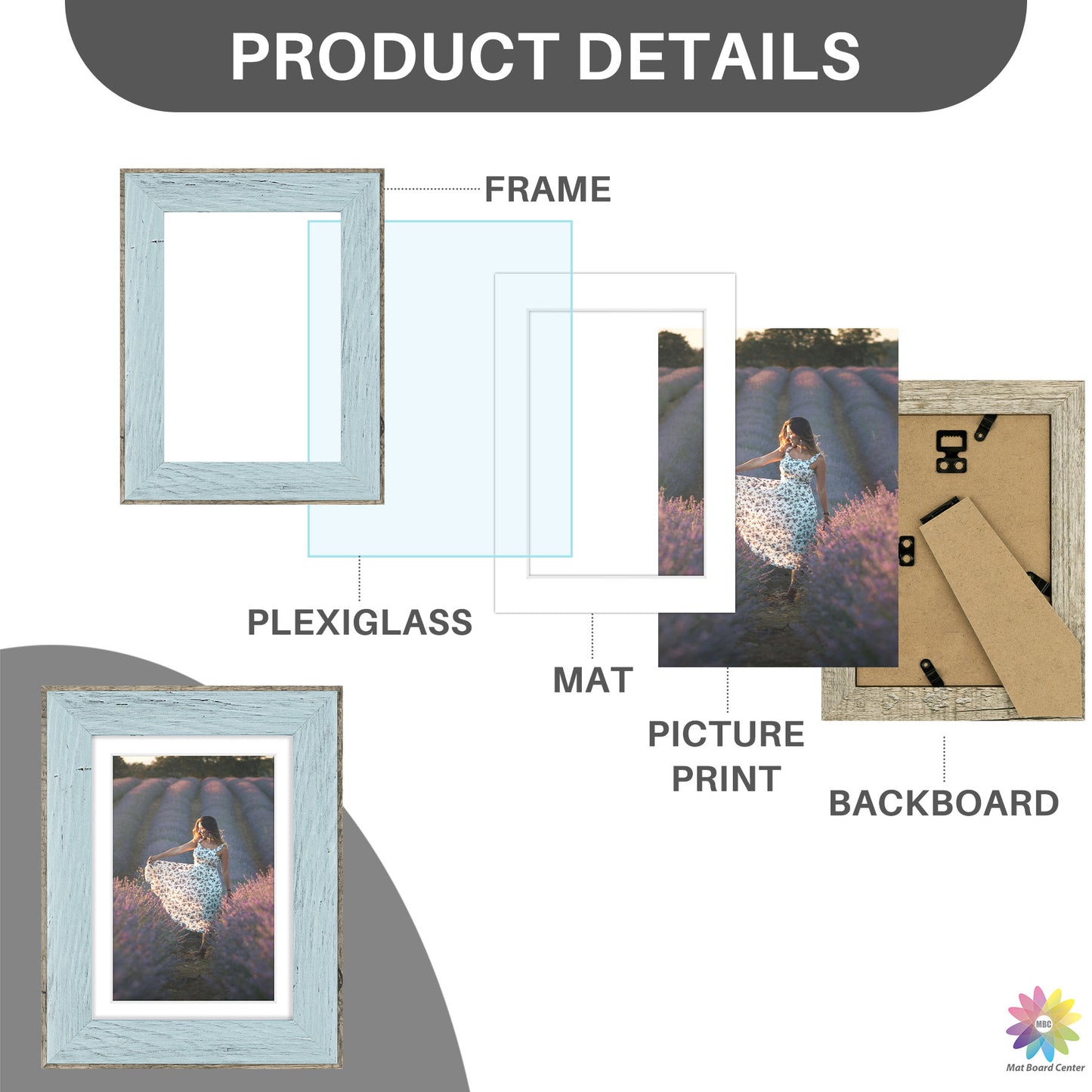 5x7 Picture Frame for 4x6 Picture with Plexiglass (36 Pcs Per Box)