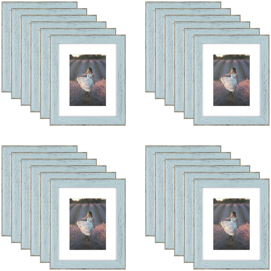 Clearance 8x10 Picture Frame for 5x7 Picture with Plexiglass (24 Pcs Per Box) Blue