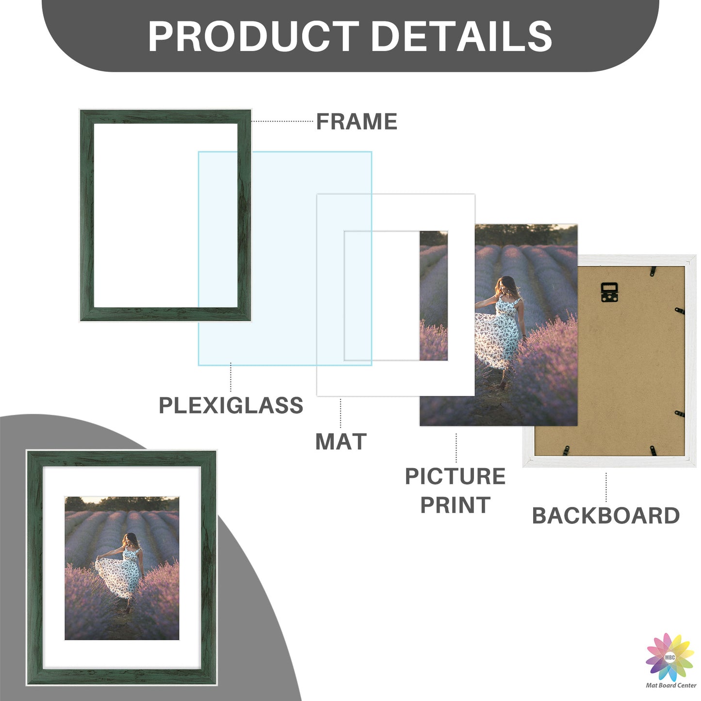 Clearance 11x14 Picture Frame for 8x10 Picture with Plexiglass (12 Pcs Per Box)