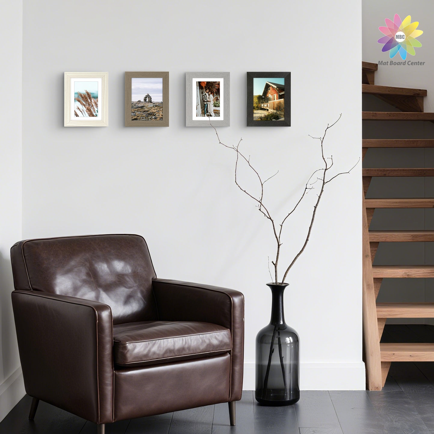 Clearance 5x7 Picture Frame for 4x6 Photo with White Mat and Plexiglass (8 Pcs Per Box)