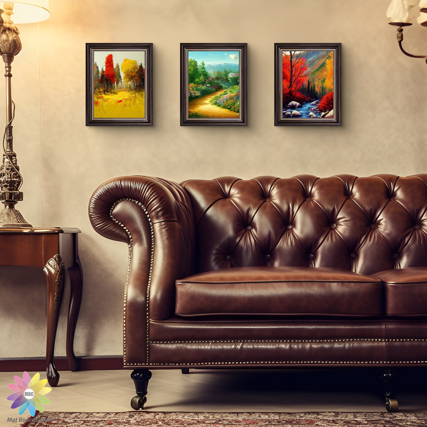 8.5x11 Collage Picture Frame with White Mat for Two 5x7 Photos Brown and Ornate Gold Color (10 Pcs per Box)