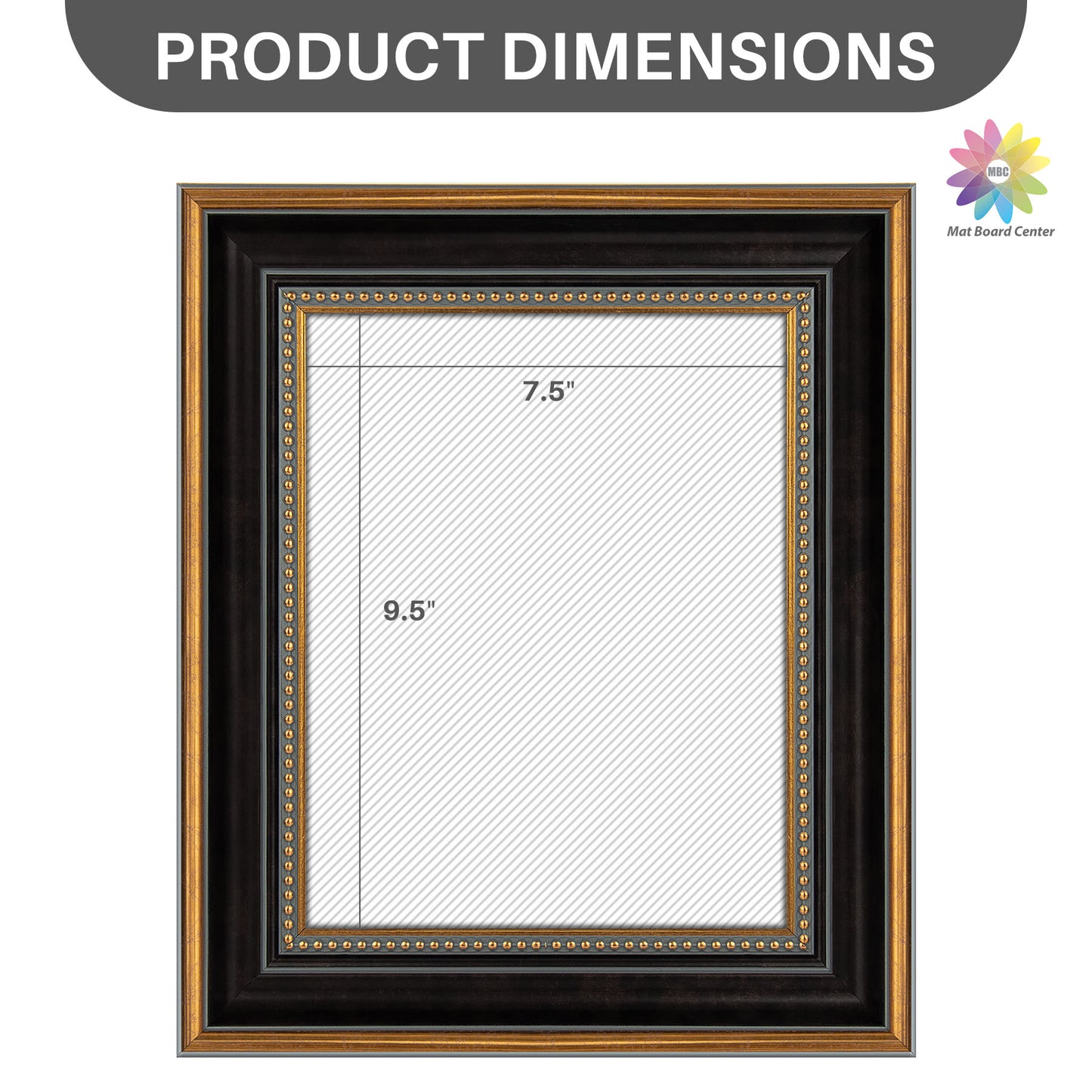 8x10 Ornate Picture Frame Black and Ornate Gold Color (12 Pcs per Box)