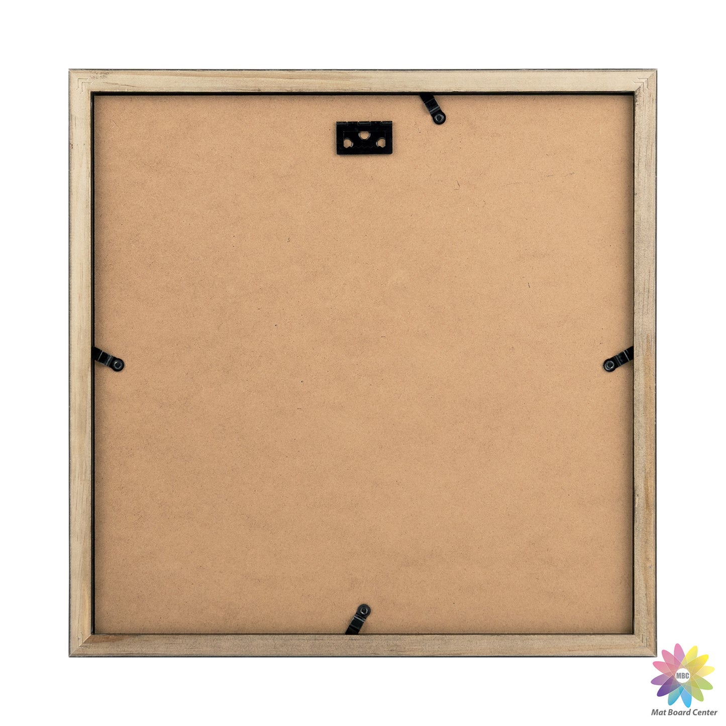 Clearance 12x12 Collage Picture Frame For Four 4x6 Pictures With White Mat and Real Glass Rustic Brown (9 Pcs Per Box)