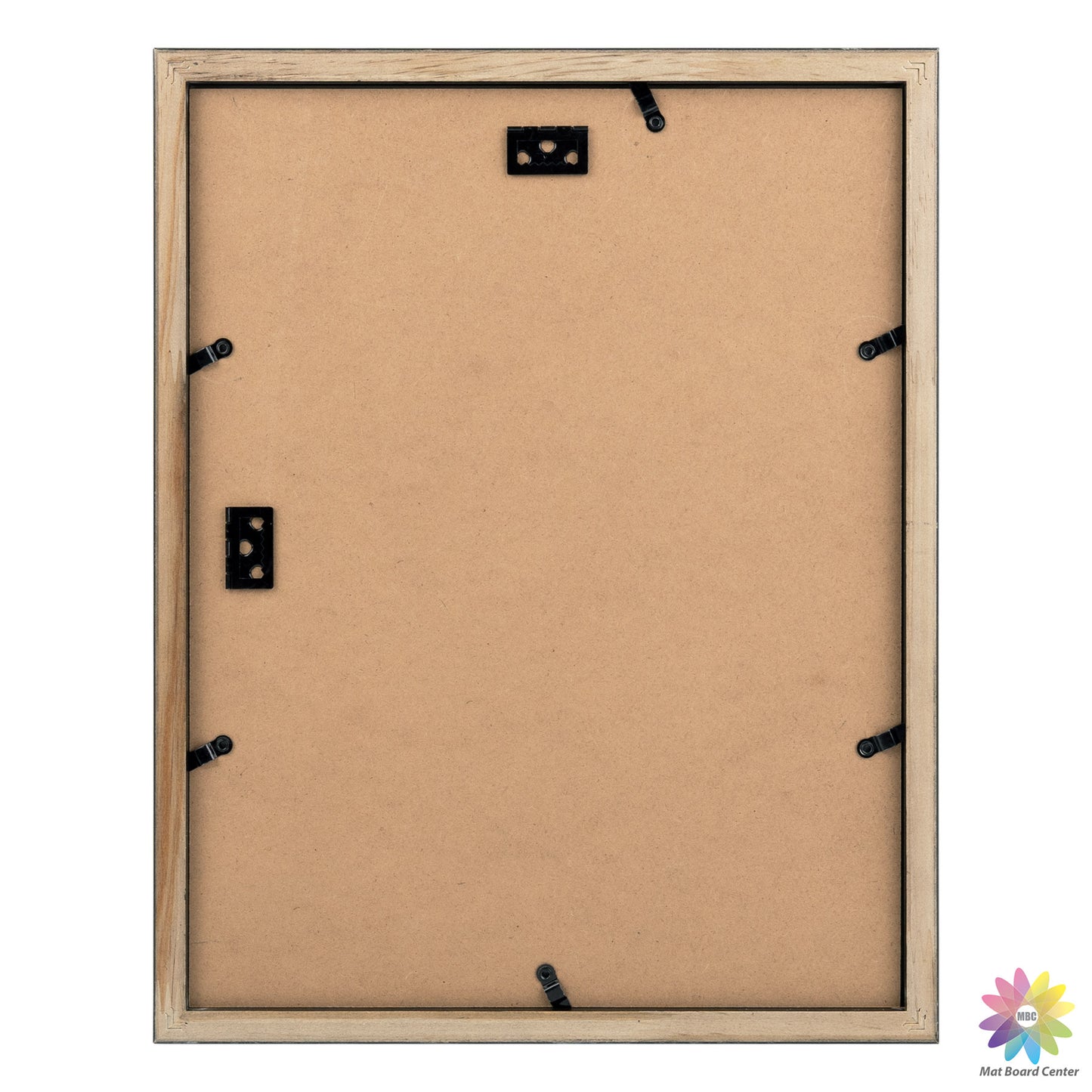 Clearance 11x14 Collage Picture Frame For Five 4x6 Pictures With White Mat and Real Glass Rustic Brown (10 Pcs Per Box)