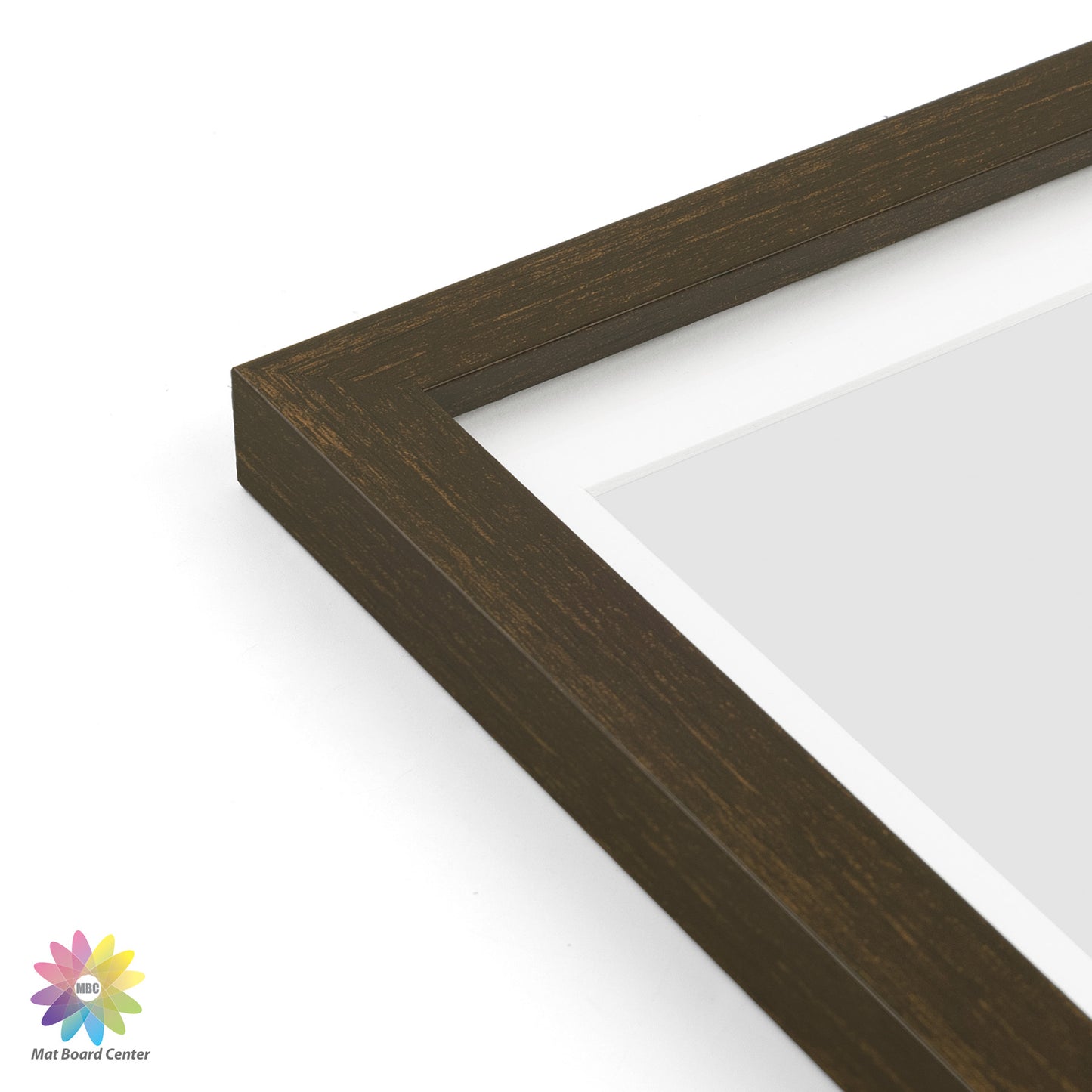 Clearance 11x14 Collage Picture Frame For Five 4x6 Pictures With White Mat and Real Glass Rustic Brown (10 Pcs Per Box)