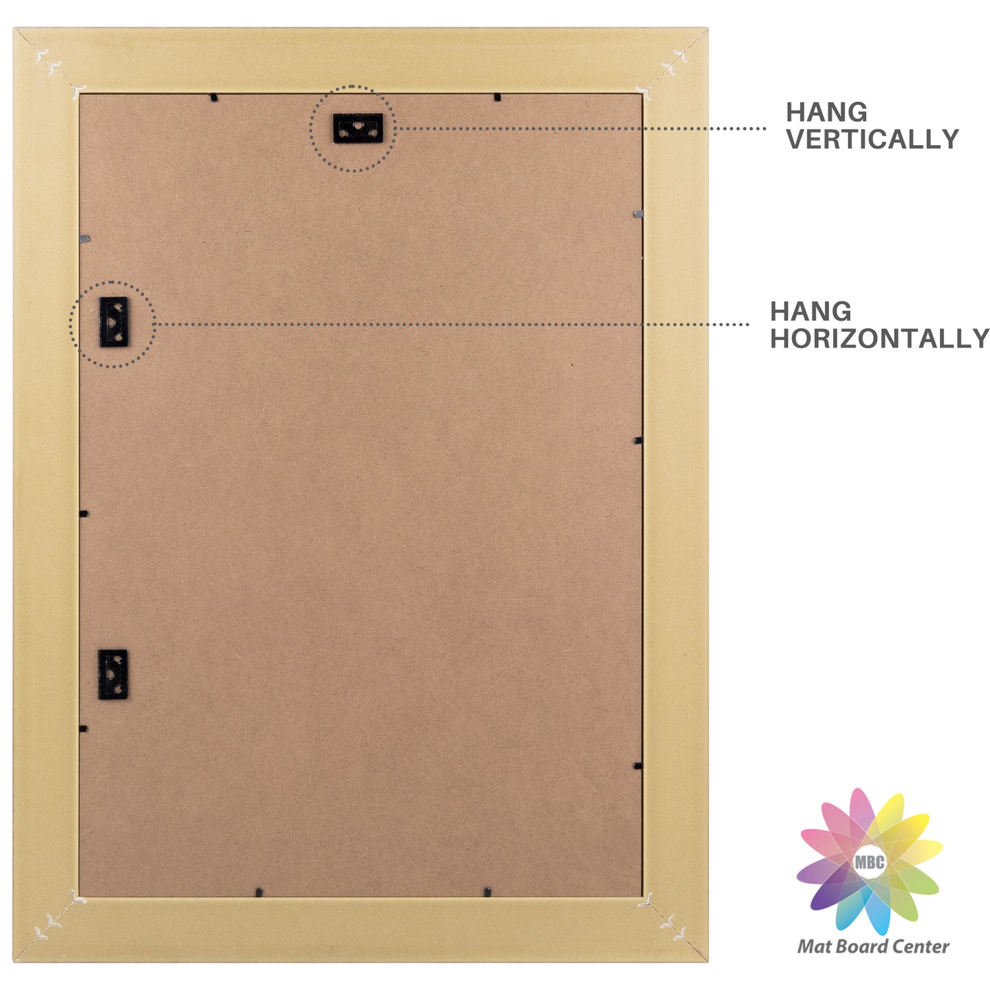 14x20 Diploma Frame for Two 8.5x11 Certificates with Black Over Gold Double Mat Brown Color (6 Pcs per Box)