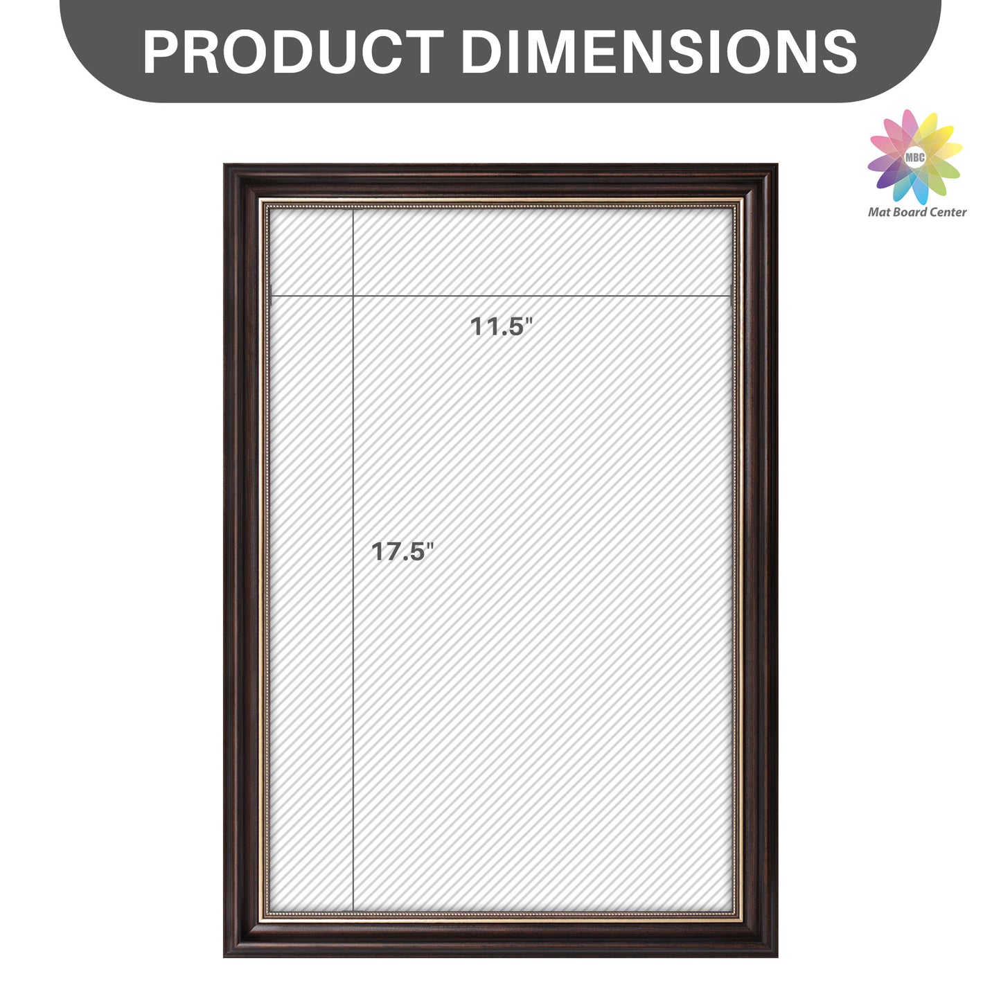 12x18 Ornate Picture Frame Brown and Ornate Gold Color (6 Pcs per Box)