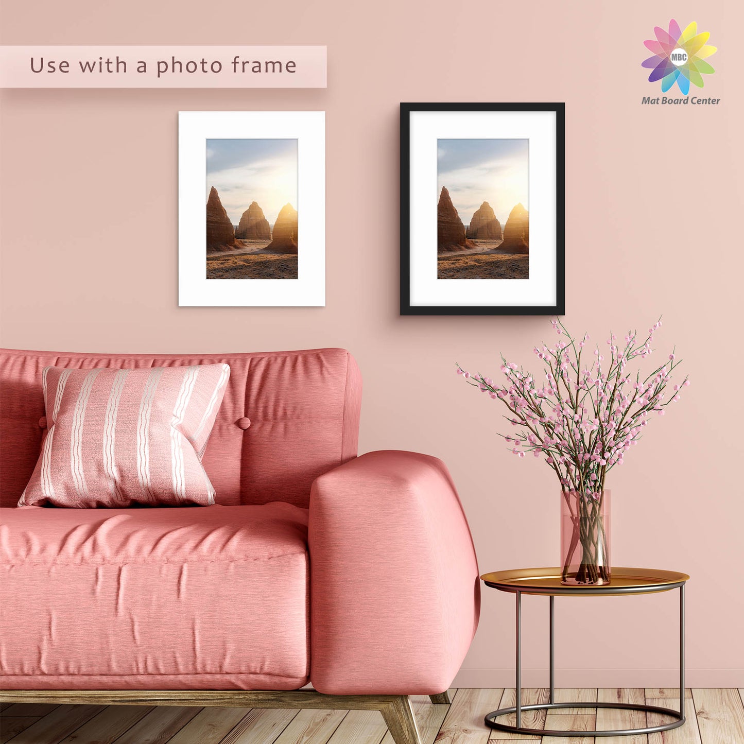 100 Pack 12x16 Picture Mats For 8x12 Photos + Backing + Bag