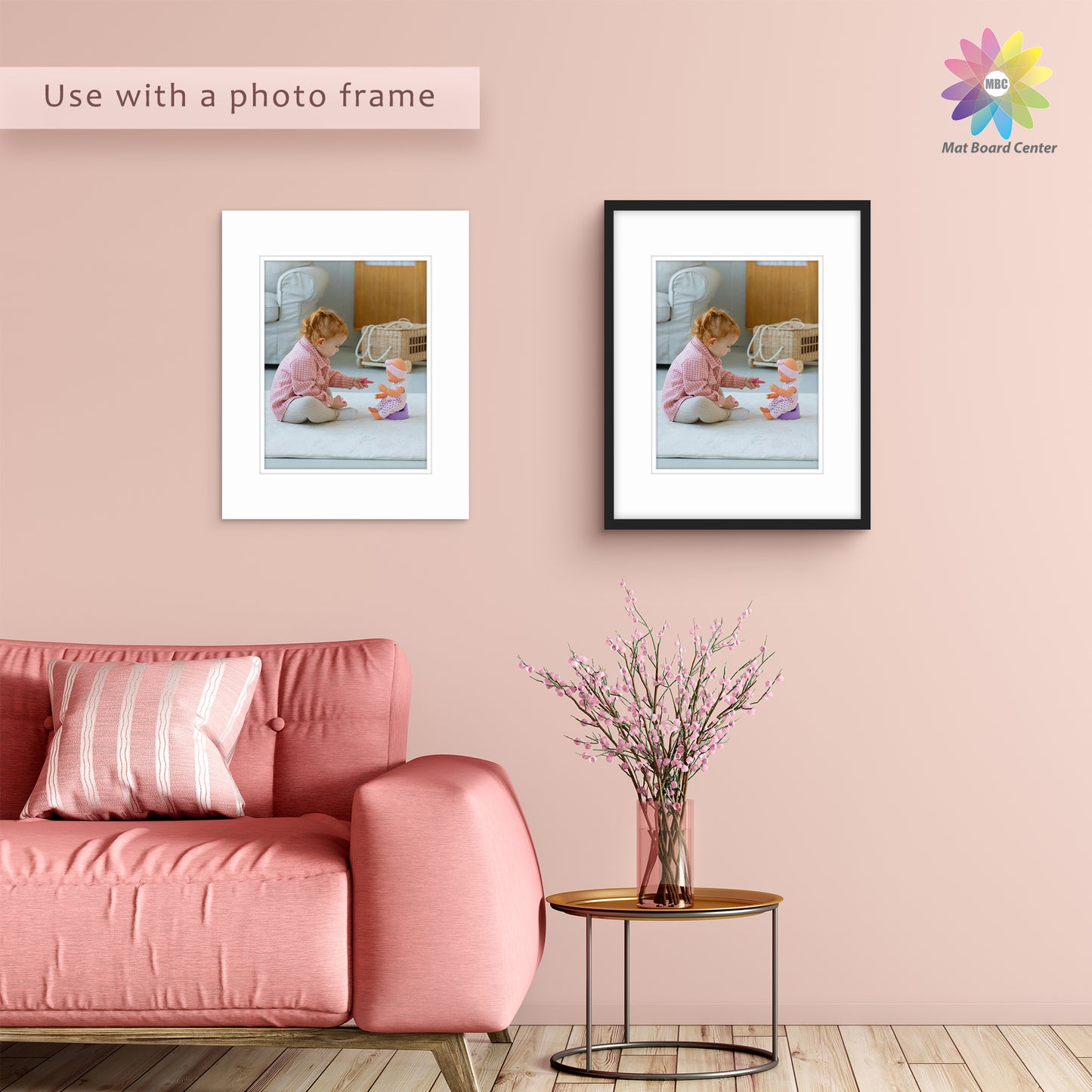 25 Pack 16x20 Economy Pre-Cut Double Mat For 11x14 Photo + Backing + Bag