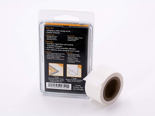 Lineco,Gummed Hinging Hayaku Tape. Archival with Acid-Free Water Activated Adhesive. Strong for Paper, Art, Repair of Art.