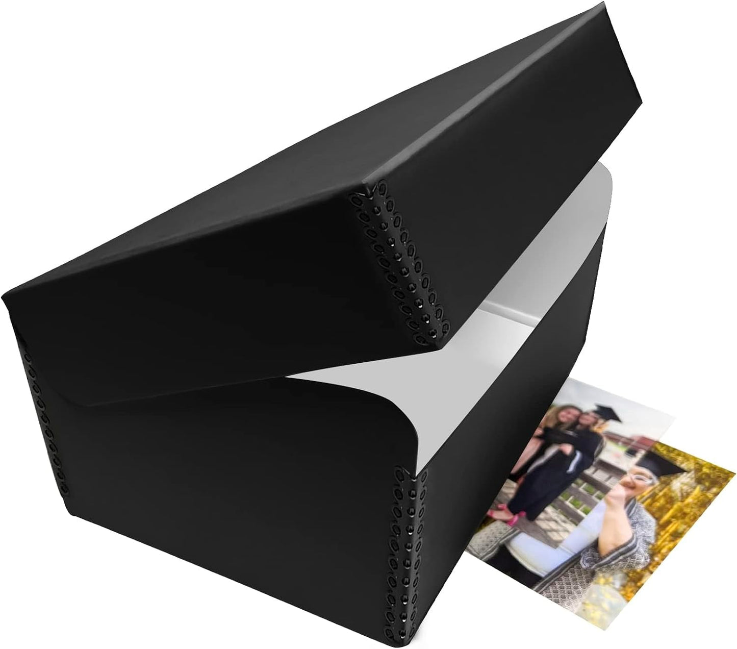 5.5 x 7.75 x 12 Inches Storage Box with Clamshell Design Black