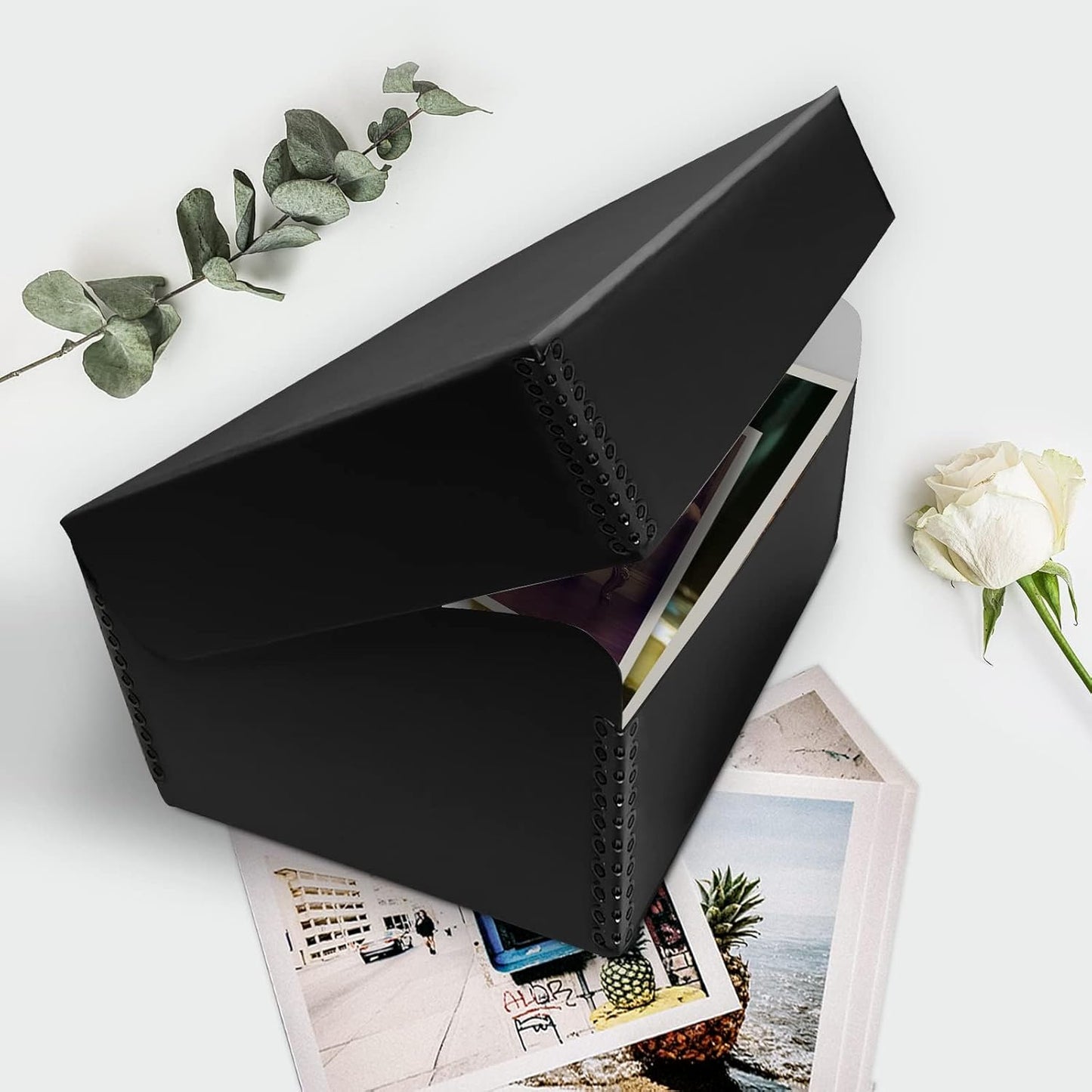 5.5 x 7.75 x 12 Inches Storage Box with Clamshell Design Black