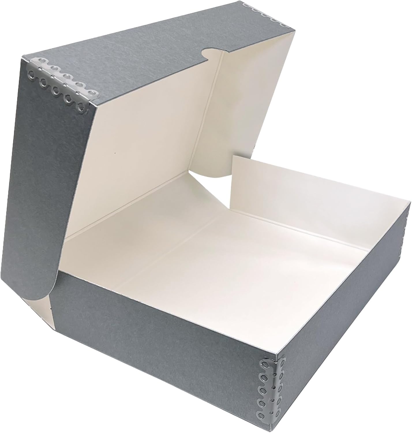 Clamshell Archival Folio Storage Box, Gray, 3 Inches Deep 9X12