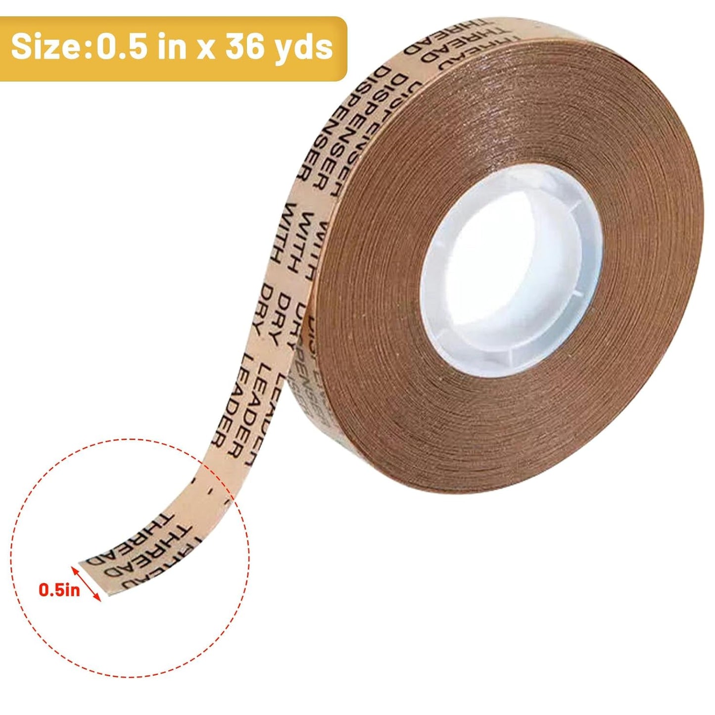 Lineco High Tack ATG Tape,5 Mil Adhesive,1/2 in.x 36 yd Brown