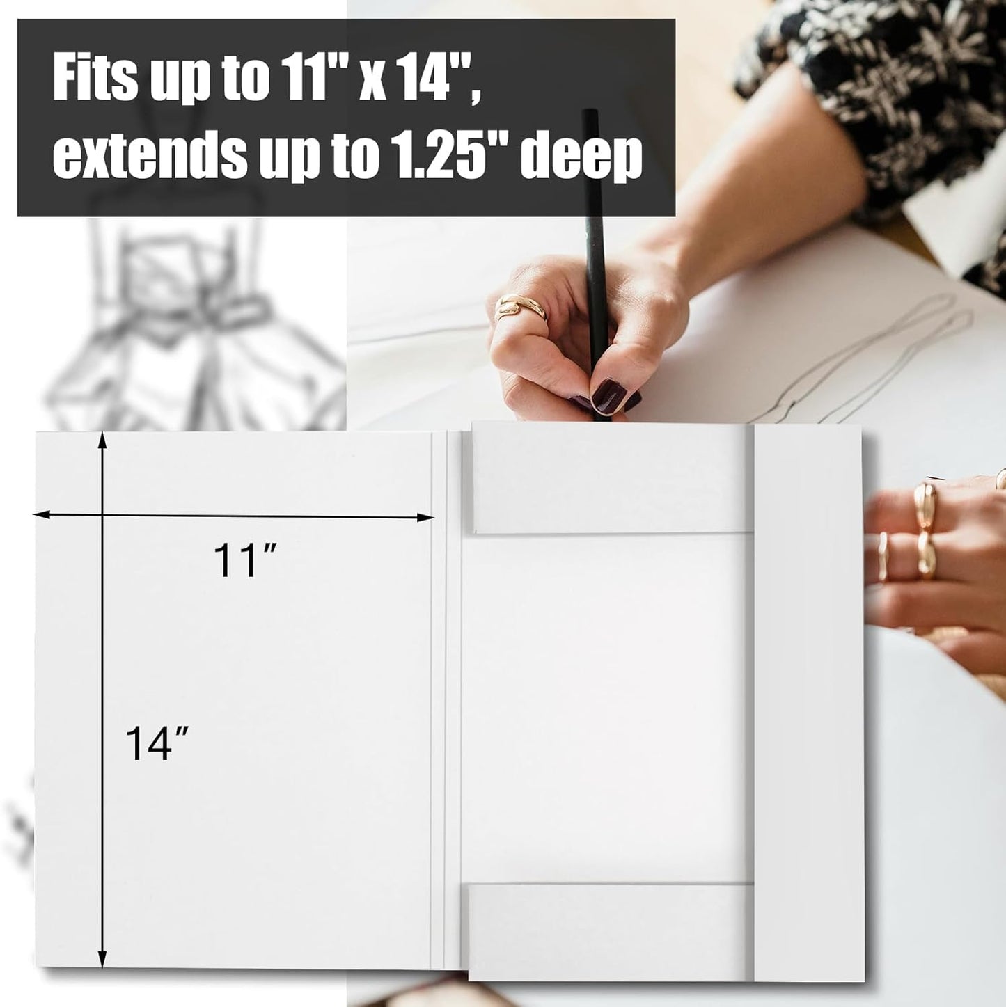 Lineco Archival Storage Art Folio for 11x14 Inch Artwork, 1.25 Inches Deep(1 Pack)