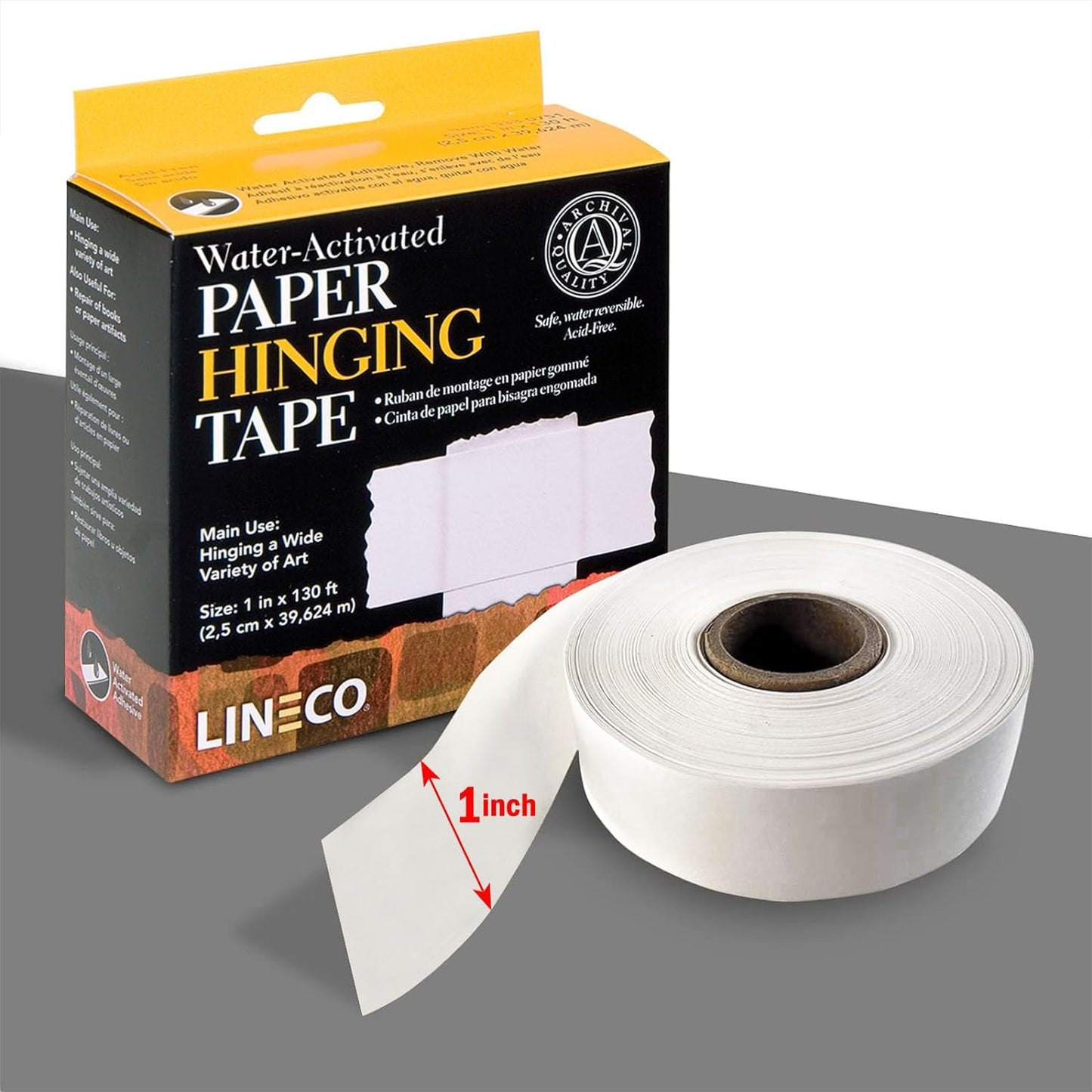 Lineco Archival Water Activated Paper Hinging Tape 1 in.x 130 ft.