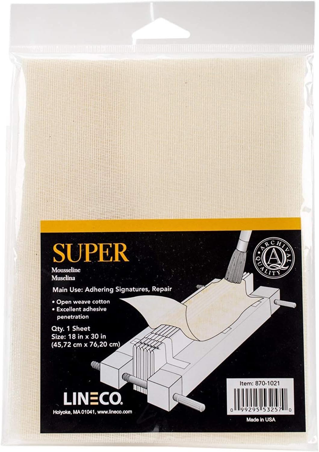 Lineco Cotton Cloth for Bookbinding 18x30 inches