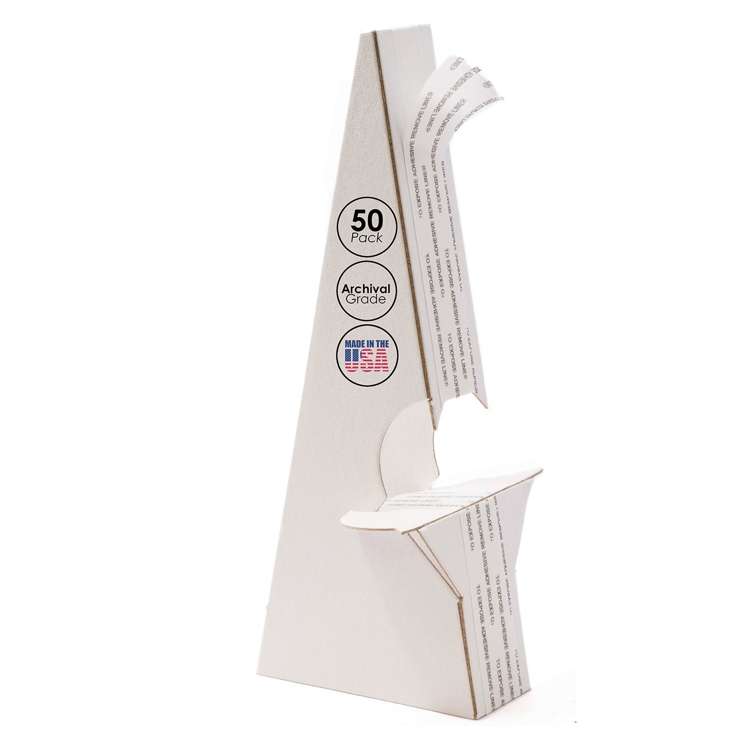 Cardboard Easel Back (50 Pack) 7 Inch