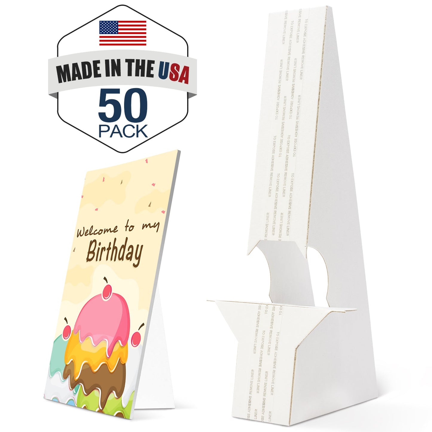 Cardboard Easel Back (50 Pack) 9 Inch
