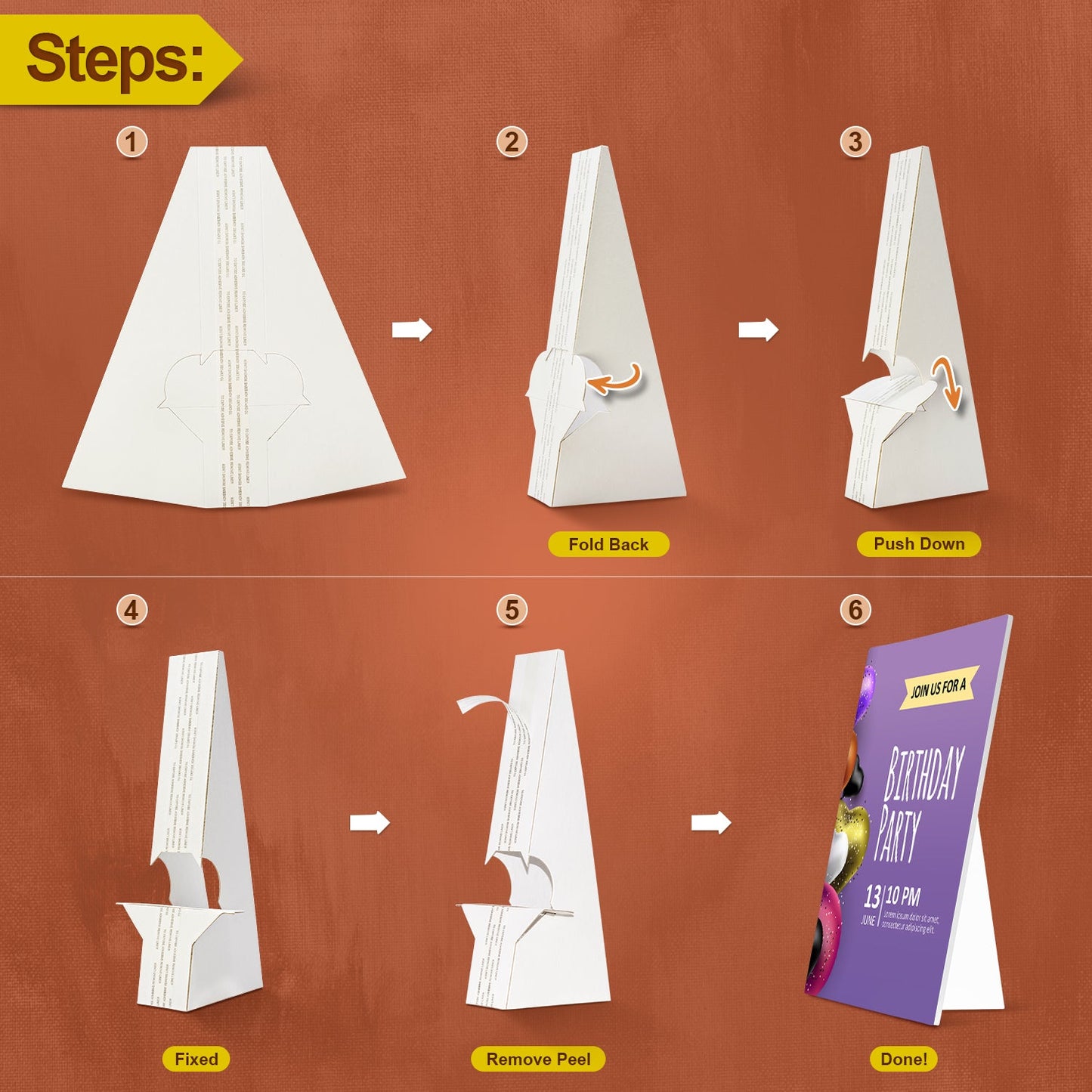 Cardboard Easel Back (50 Pack)