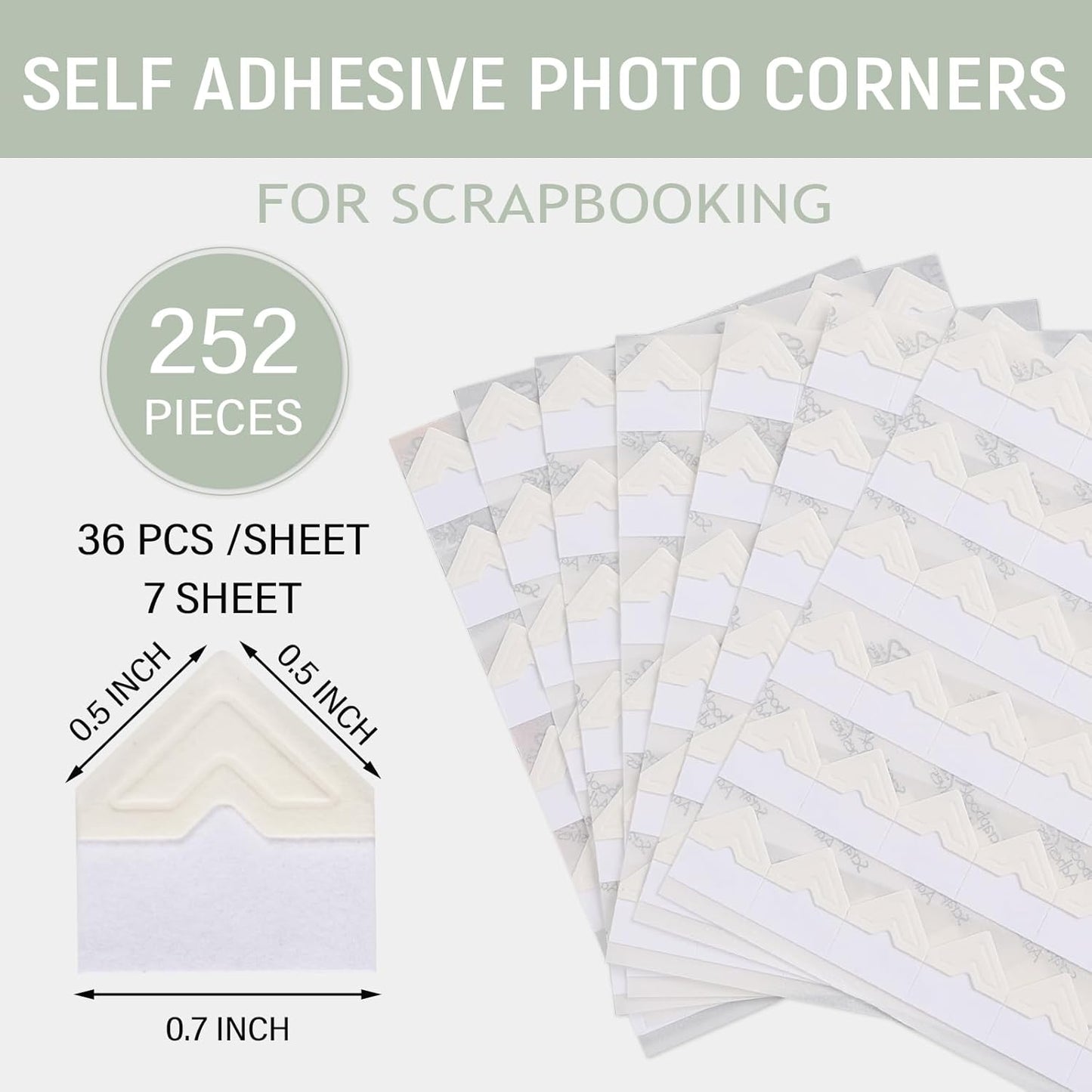 Lineco,Self-Adhesive Photo Corners,Package of 252