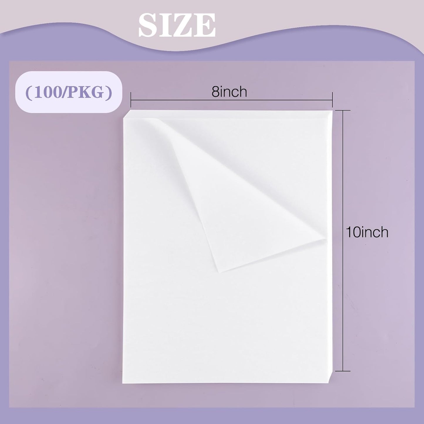 Lineco Buffered Acid-Free Interleaving Tissue Paper, 10#, 16 gsm, Packages of 100 Sheets