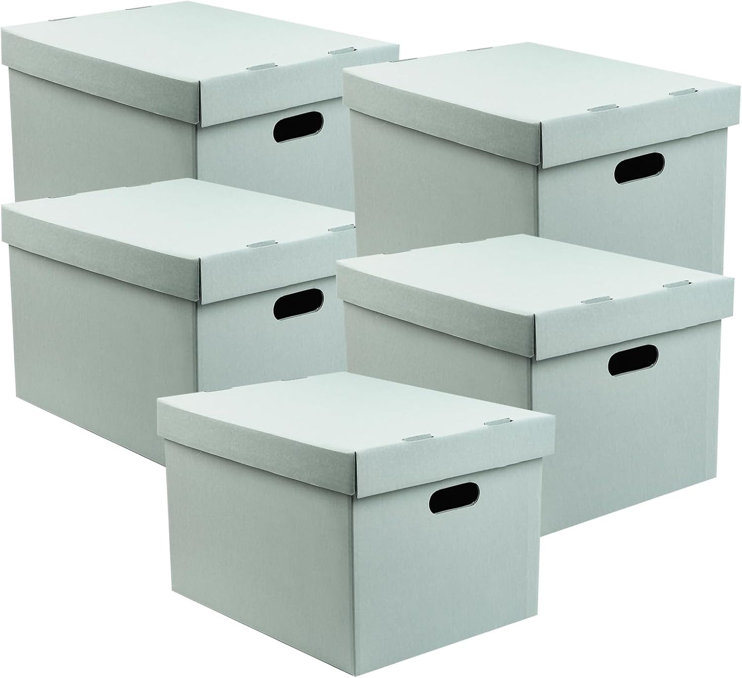 12x15x10 inches Archival Storage Cartons (5 Pack) Blue Gray
