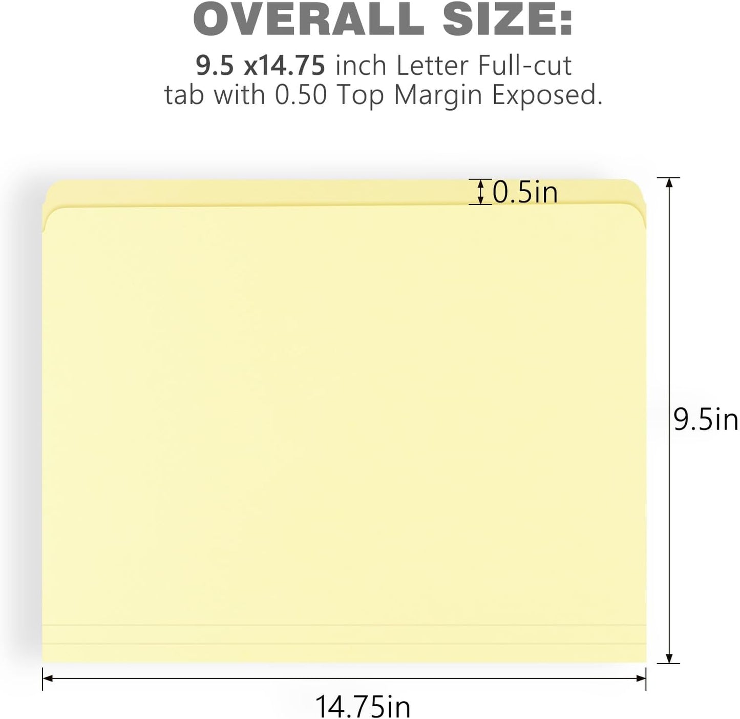 9.5x14.75 Inches Lineco Archival Letter Size File Folders Lignin-Free Light Tan 10 Pt